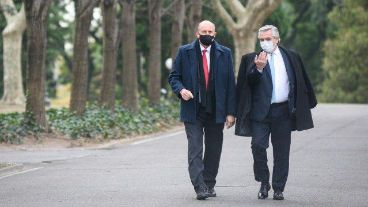 El gobernador y el presidente en plena conversación pre-electoral