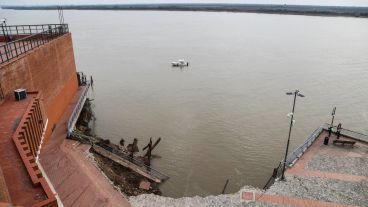 El derrumbe en la barranca del Parque España.