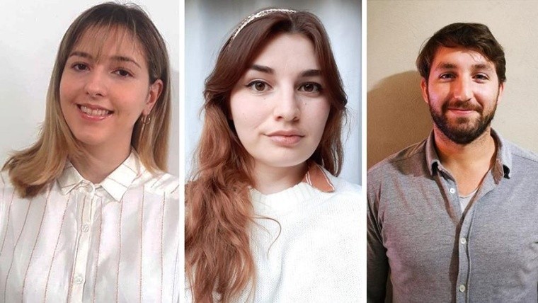 De izq a dcha. Florencia Porrel, Araceli Simoneit y Matías Miño.