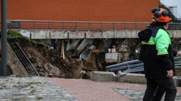 Así quedó la zona que se derrumbó el pasado viernes por la tarde noche.