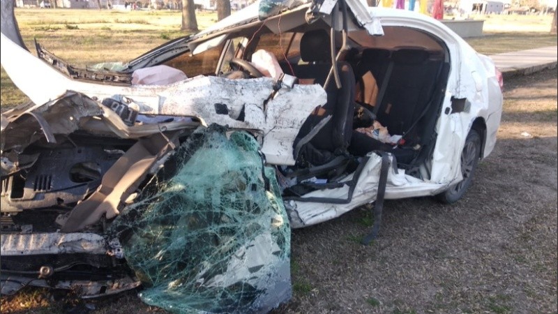 Así quedaron los vehículos involucrados en el accidente.