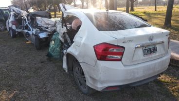 Así quedaron los vehículos involucrados en el accidente.