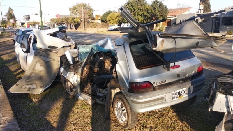 Así quedaron los vehículos involucrados en el accidente.
