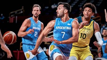 Campazzo anotó nueve puntos en un partido difícil para Argentina.
