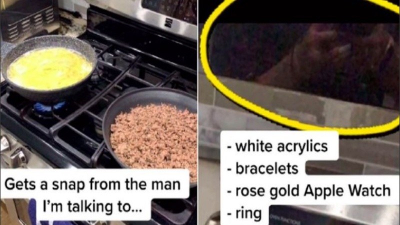 El joven le había mandado una foto mostrando que estaba cocinando.