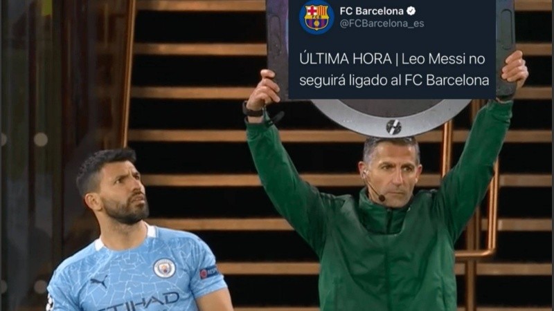 El Kun Agüero fue uno de los temas más mencionados en las redes por la salida de su amigo.