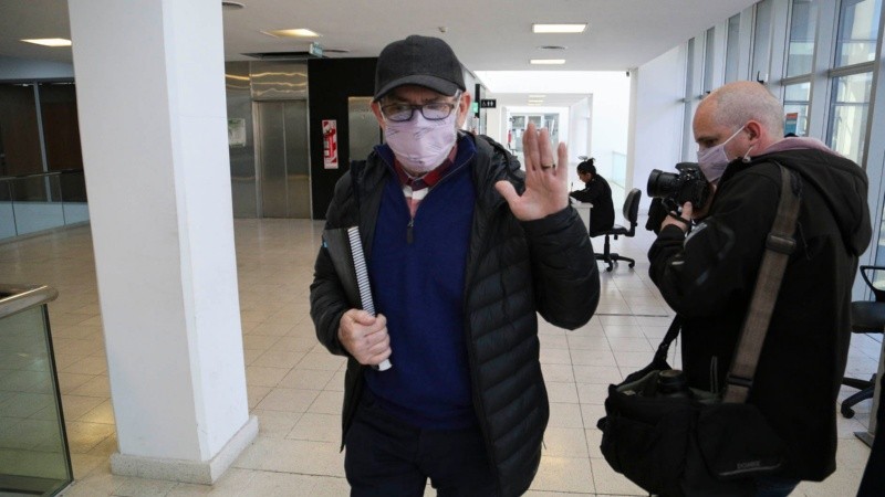 Larrauri este jueves en el Centro de Justicia Penal. 