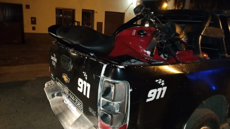 La moto secuestrada en el procedimiento.