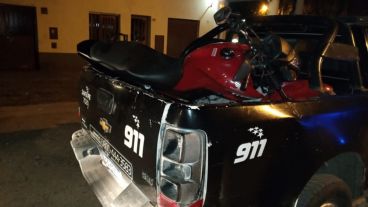 La moto secuestrada en el procedimiento.