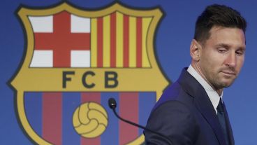 Messi durante la conferencia de este domingo.