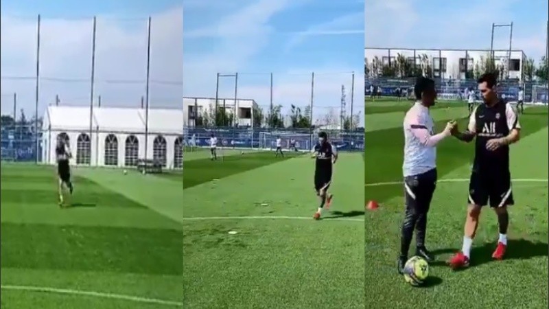 Leo Messi entrenó este jueves por primera vez con el París Saint-Germain (PSG).