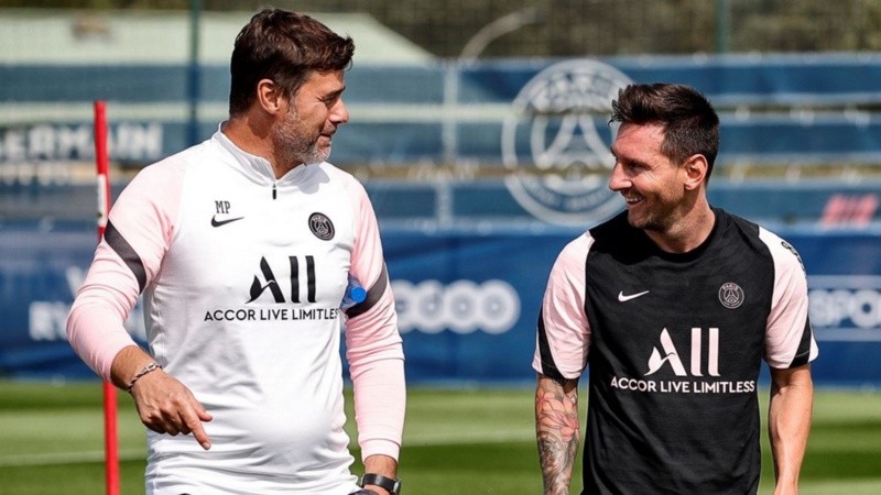 Pochettino y Messi tuvieron su segundo entrenamiento juntos este viernes.