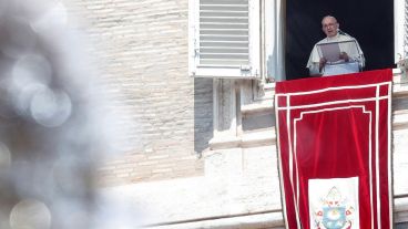 El Papa en el rezo del Ángelus este domingo.
