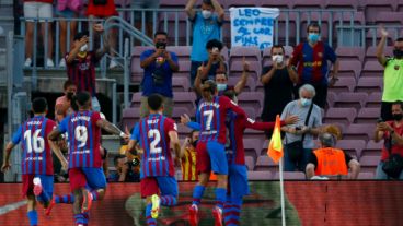 Piqué marcó el primer gol de la era post-Messi.