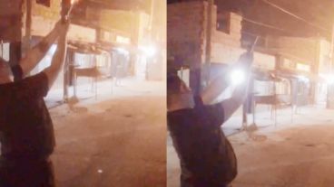 El presunto narco "Gordo Tito", se filmó gatillando al aire.