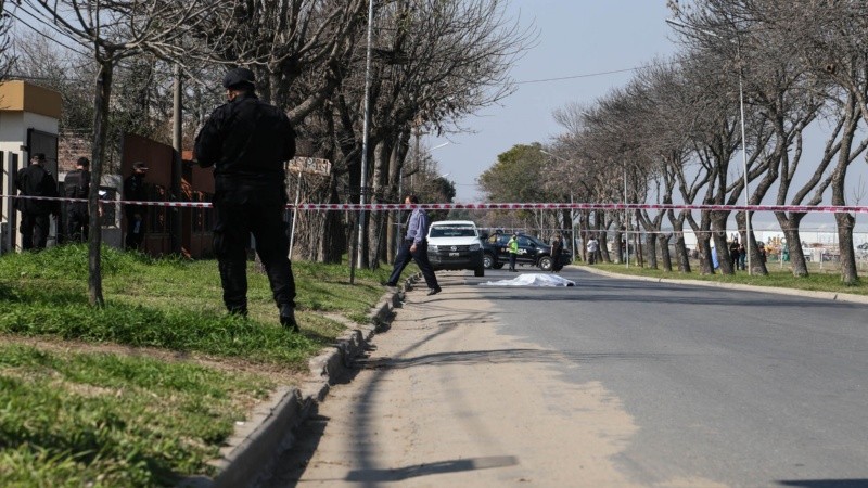 La escena del crimen en Los Plátanos al 500.