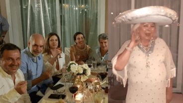 Dos de las fotos en el festejo masivo de diciembre de 2020.