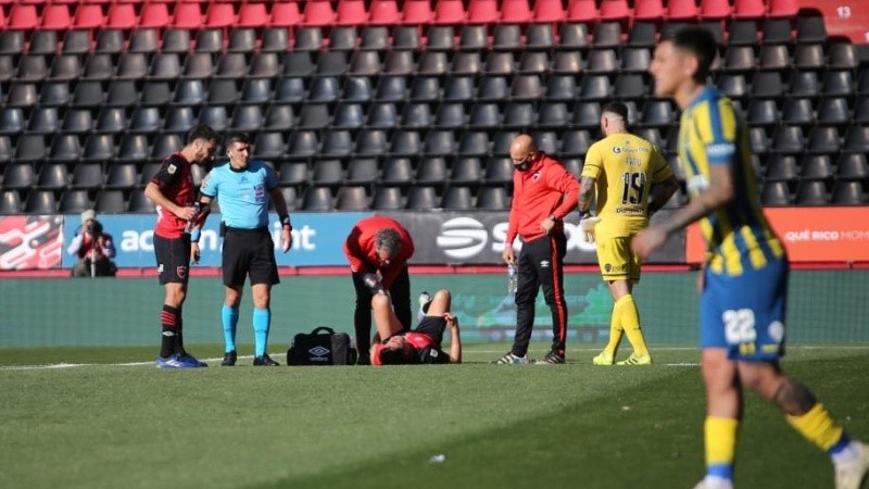 Cristaldo habría sufrido un desgarro.