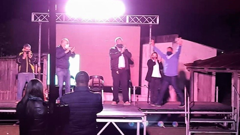 Una imagen del acto que terminó con el ataque armado.