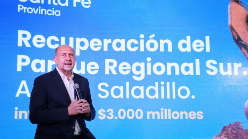 El gobernador en el anuncio de las obras de zona sur.