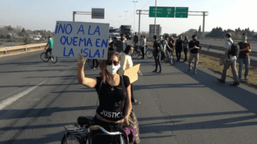 Uno de los cortes al puente realizado durante el año pasado.