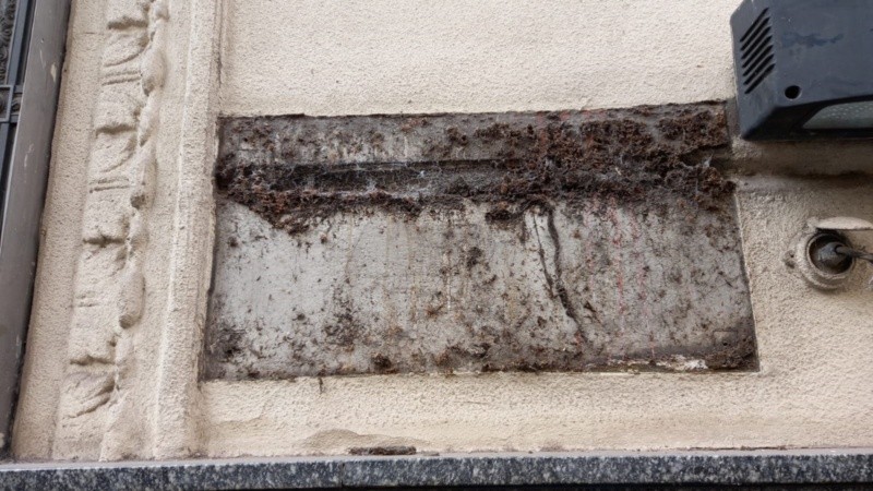 El lugar en el que se encontraba la centenaria placa