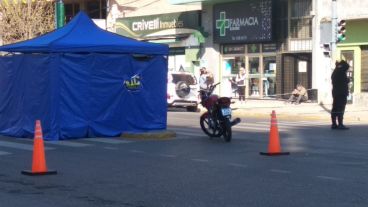 La Policía trabajaba en la zona del siniestro vial.