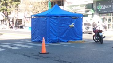 La Policía trabajaba en la zona del siniestro vial.