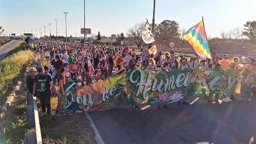 Ecologistas y vecinos cortaron el acceso y luego se ubicaron en medio del puente.