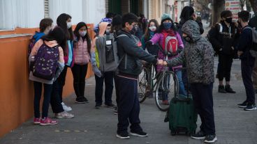 Los chicos y chicas se reencontraban hoy con sus compañeros y compañeras de otras burbujas.