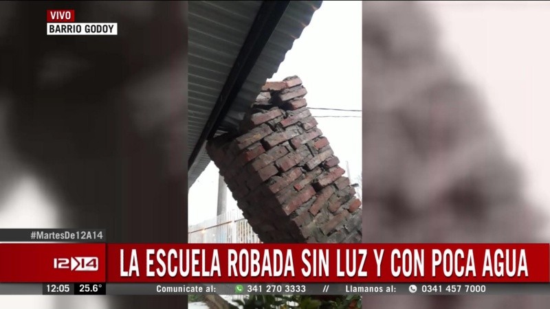 Robo y destrozos en una escuela de zona oeste. 