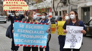 Los mensajes de los manifestantes en el Cemar este miércoles.