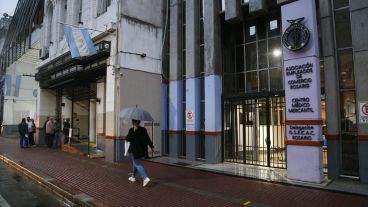 La sede de Empleados de Comercio en calle Corrientes.