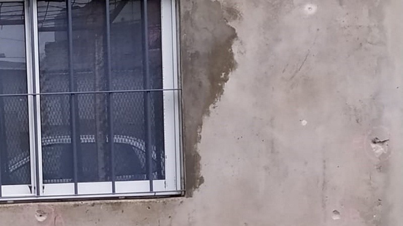 Así quedó el frente de la casa. 