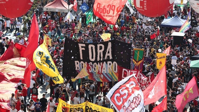 En varias ciudades también había concentraciones en contra de Bolsonaro.