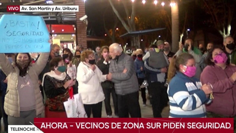 Los vecinos reclamaron seguridad en la esquina de zona sur.