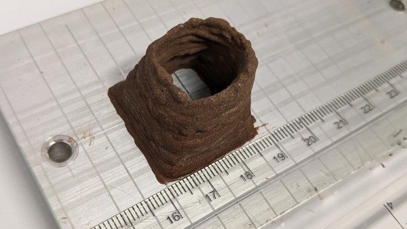 Calculan que se podrían producir más de 500 kg de AstroCrete de alta resistencia.