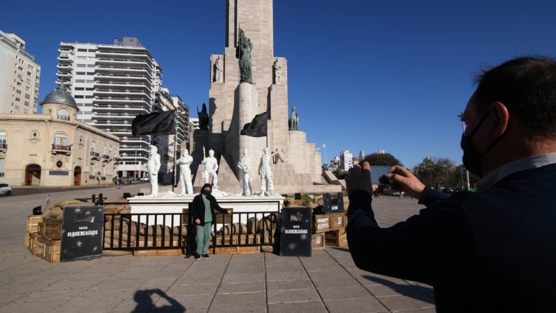Desde temprano, mucha gente se acercó a sacarse fotos. 