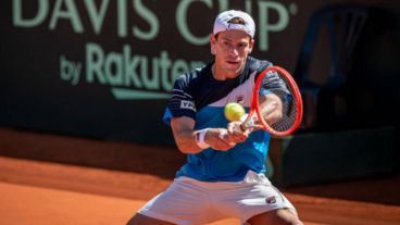 Diego Diego Schwartzman define ante Alexander Zgirovsky el cuarto punto de la serie de la Copa Davis ante Bielorrusia.
