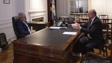 El gobernador Perotti se reunió este lunes con Aníbal Fernández.