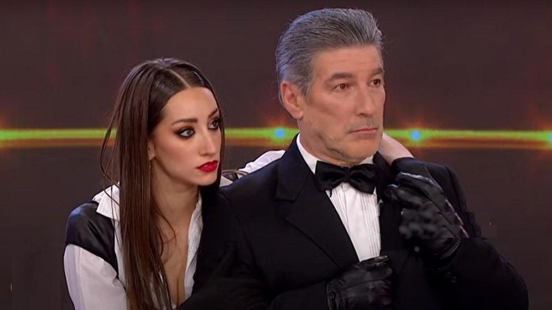 Pachu Peña y Florencia Díaz en la pista de 