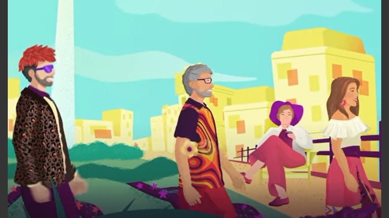 Una versión animada de Soledad y Los Auténticos Decadentes.