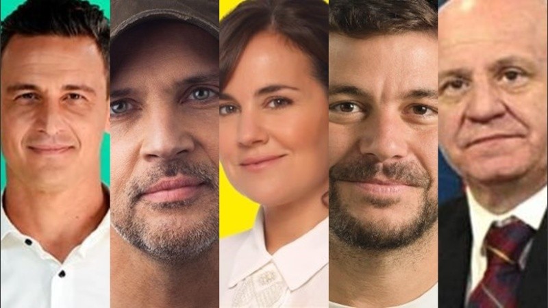 Los cinco candidatos que encabezarán sus listas.