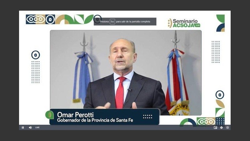 El mandatario provincial disertó en el cierre del seminario anual de Acsoja