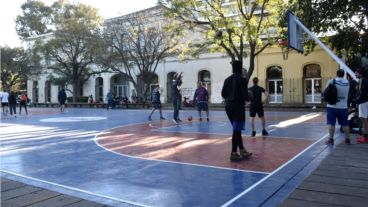 La organización del Junior NBA Global Championship revitalizó la cancha para desarrollar allí un nuevo evento.