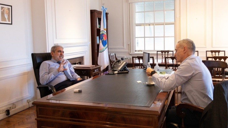 La reunión de Anibal Fernández con el ex ministro de Seguridad de Santa Fe, Marcelo Sain