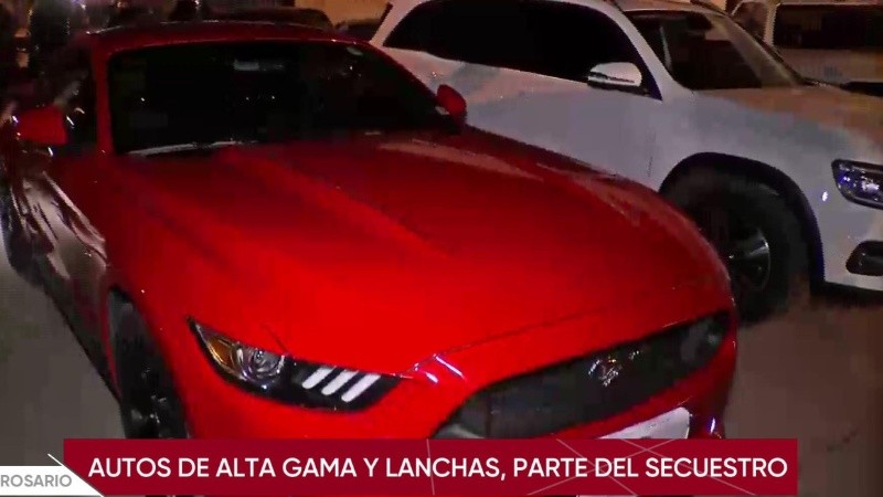 Los autos de alta gama secuestrados.