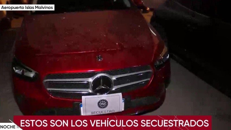 Los autos de alta gama secuestrados.
