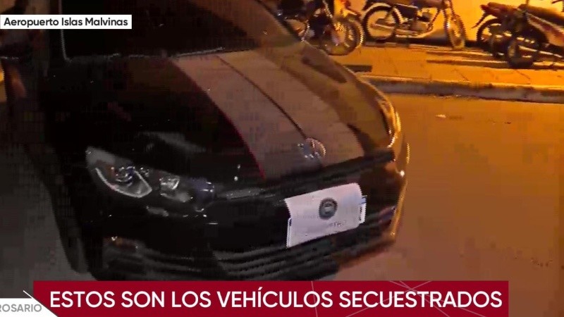 Los autos de alta gama secuestrados.