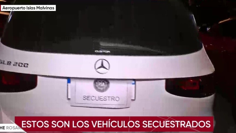 Los autos de alta gama secuestrados.
